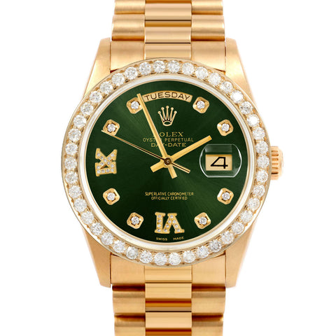 Rolex Day-Date 36mm | 18038-GRN-8DR69-25CT-PRS