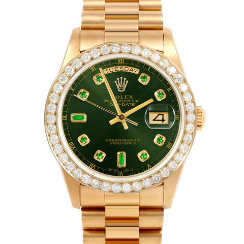 Rolex Day-Date 36mm | 18038-GRN-EMD-AM-25CT-PRS