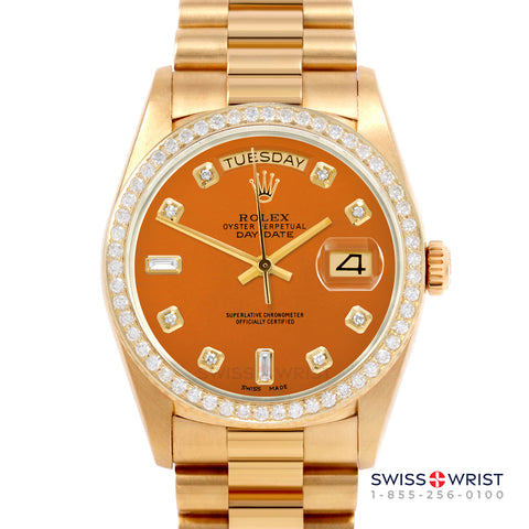 Rolex Day-Date 36mm | 18038-ORN-DIA-AM-BDS-PRS