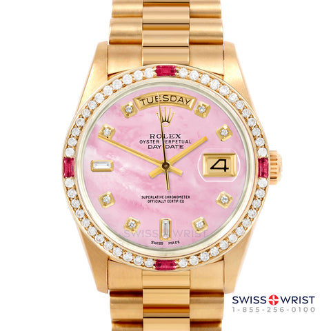 Rolex Day-Date 36mm | 18038-PMOP-DIA-AM-4RBY-PRS