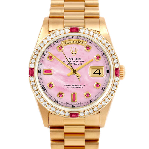 Rolex Day-Date 36mm | 18038-PMOP-RBY-AM-4RBY-PRS