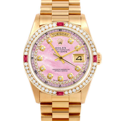 Rolex Day-Date 36mm | 18038-PMOP-STRD-4RBY-PRS