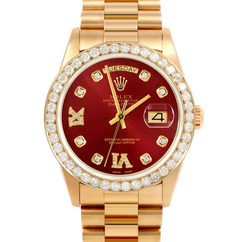 Rolex Day-Date 36mm | 18038-RED-8DR69-25CT-PRS