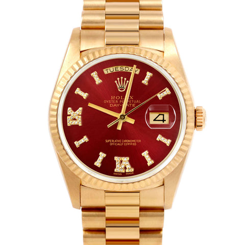 Rolex Day-Date 36mm | 18038-RED-DR8I-FLT-PRS
