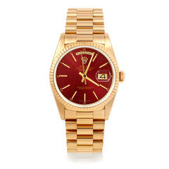 Rolex Day-Date 36mm | 18038-RED-STK-FLT-PRS