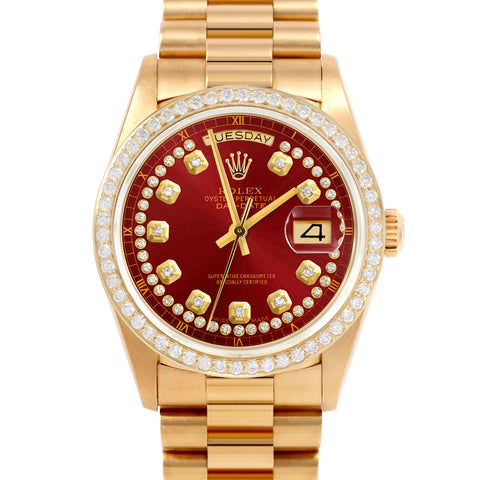 Rolex Day-Date 36mm | 18038-RED-STRD-BDS-PRS