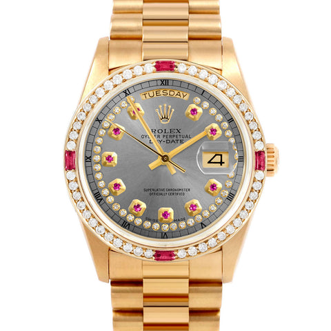 Rolex Day-Date 36mm | 18038-SLT-STRR-4RBY-PRS