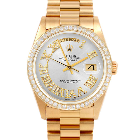 Rolex Day-Date 36mm | 18038-SLV-FDR-BDS-PRS