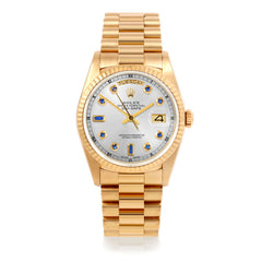 Rolex Day-Date 36mm | 18038-SLV-SPH-AM-FLT-PRS