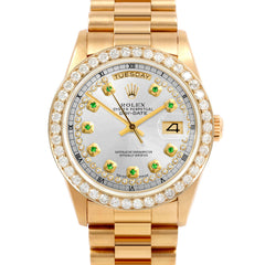 Rolex Day-Date 36mm | 18038-SLV-STRE-25CT-PRS