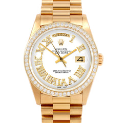Rolex Day-Date 36mm | 18038-WHT-FDR-BDS-PRS