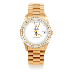 Rolex Day-Date 36mm | 18038-WHT-NOHM-25CT-PRS