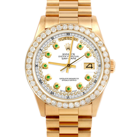 Rolex Day-Date 36mm | 18038-WHT-STRE-25CT-PRS