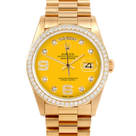 Rolex Day-Date 36mm | 18038-YLW-8DA69-BDS-PRS