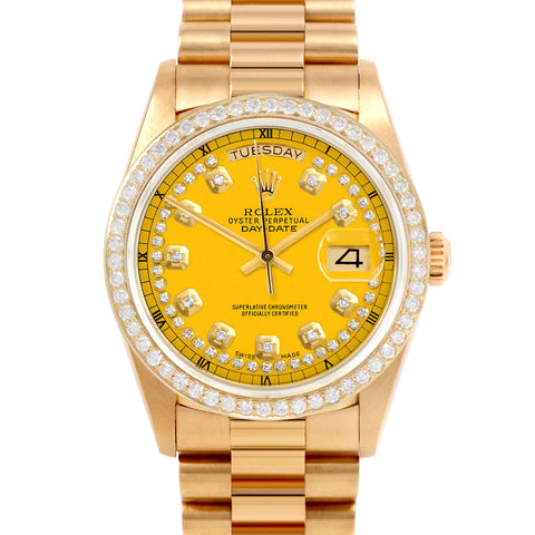 Rolex Day-Date 36mm | 18038-YLW-STRD-BDS-PRS