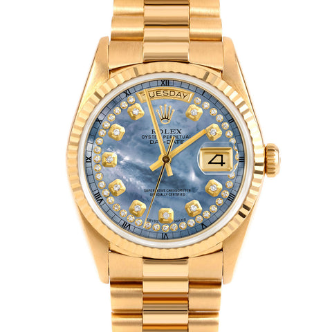 Rolex Day-Date 36mm | 18238-BLMOP-STRD-FLT-PRS