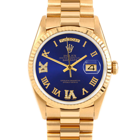 Rolex Day-Date 36mm | 18238-BLU-RDR69-FLT-PRS