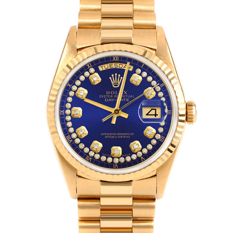 Rolex Day-Date 36mm | 18238-BLU-STRD-FLT-PRS