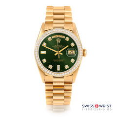 Rolex Day-Date 36mm | 18238-GRN-DIA-AM-BDS-PRS