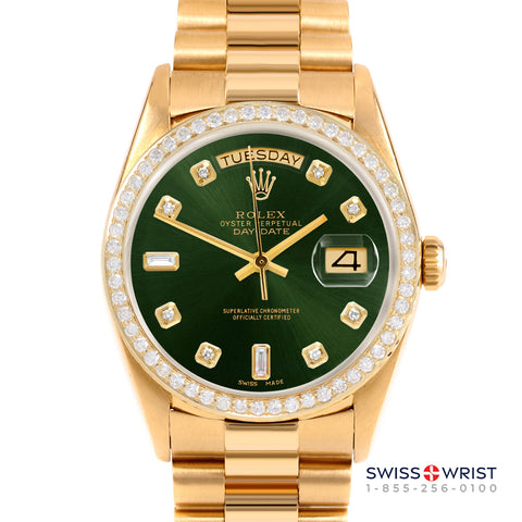 Rolex Day-Date 36mm | 18238-GRN-DIA-AM-BDS-PRS