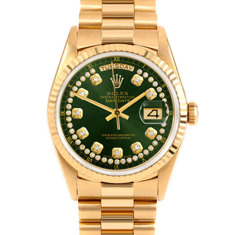 Rolex Day-Date 36mm | 18238-GRN-STRD-FLT-PRS