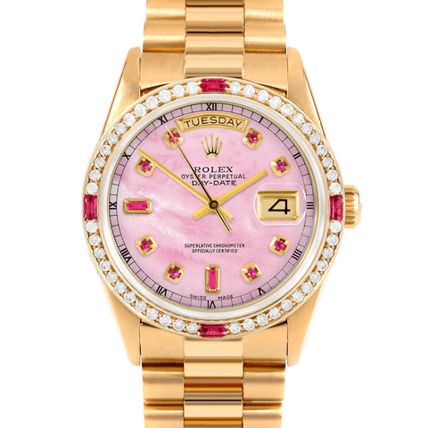 Rolex Day-Date 36mm | 18238-PMOP-RBY-AM-4RBY-PRS