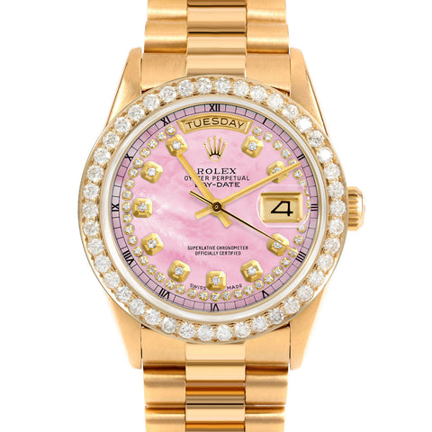 Rolex Day-Date 36mm | 18238-PMOP-STRD-25CT-PRS