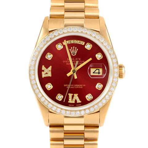 Rolex Day-Date 36mm | 18238-RED-8DR69-BDS-PRS