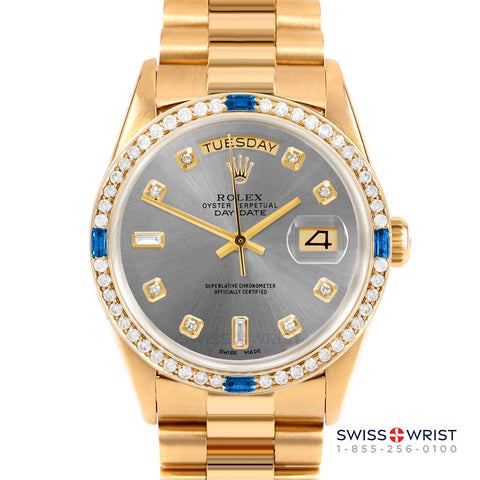 Rolex Day-Date 36mm | 18238-SLT-DIA-AM-4SPH-PRS