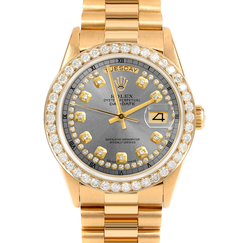 Rolex Day-Date 36mm | 18238-SLT-STRD-25CT-PRS