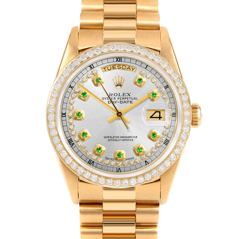 Rolex Day-Date 36mm | 18238-SLV-STRE-BDS-PRS