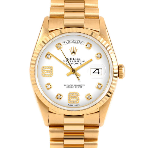 Rolex Day-Date 36mm | 18238-WHT-8DA69-FLT-PRS