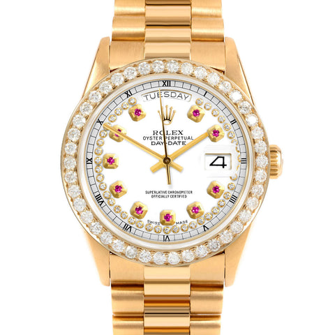 Rolex Day-Date 36mm | 18238-WHT-STRR-25CT-PRS