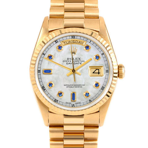 Rolex Day-Date 36mm | 18238-WMOP-SPH-AM-FLT-PRS