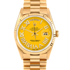 Rolex Day-Date 36mm | 18238-YLW-FDR-FLT-PRS