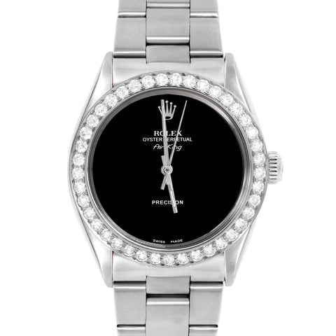 Rolex Air King 34mm | 5500-SS-BLK-NOHM-2CT-OYS