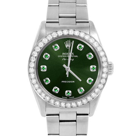 Rolex Air King 34mm | 5500-SS-GRN-EMD-AM-2CT-OYS