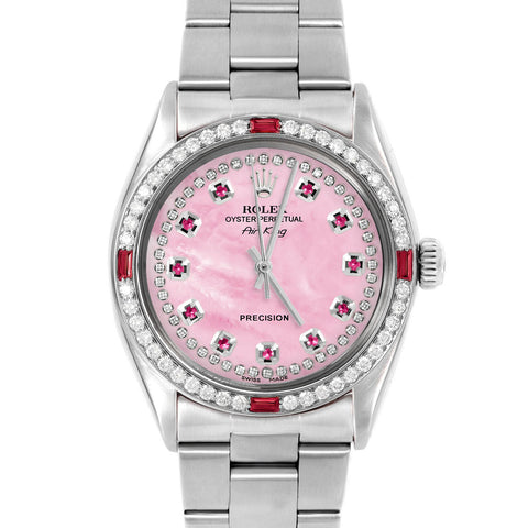 Rolex Air King 34mm | 5500-SS-PMOP-STRR-4RBY-OYS