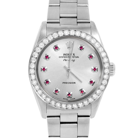 Rolex Air King 34mm | 5500-SS-SLV-RBY-AM-2CT-OYS