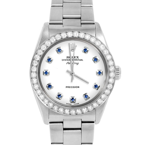 Rolex Air King 34mm | 5500-SS-WHT-SPH-AM-2CT-OYS