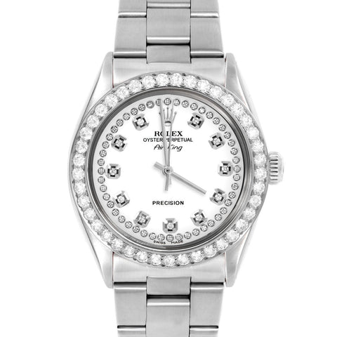 Rolex Air King 34mm | 5500-SS-WHT-STRD-2CT-OYS