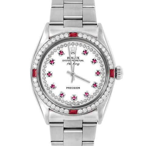 Rolex Air King 34mm | 5500-SS-WHT-STRR-4RBY-OYS