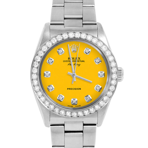 Rolex Air King 34mm | 5500-SS-YLW-DIA-AM-2CT-OYS