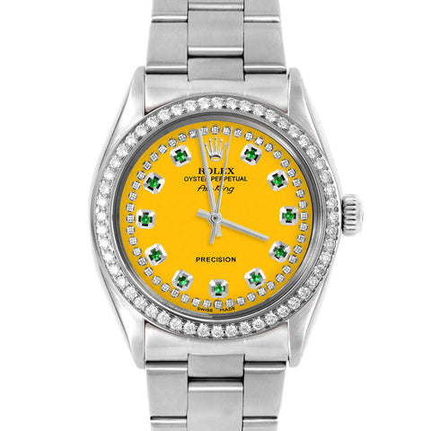 Rolex Air King 34mm | 5500-SS-YLW-STRE-BDS-OYS