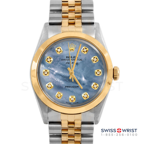 Rolex Air King 34mm | 5500-TT-BLMOP-DIA-AM-SMT-JBL