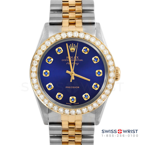 Rolex Air King 34mm | 5500-TT-BLU-SPH-AM-2CT-JBL