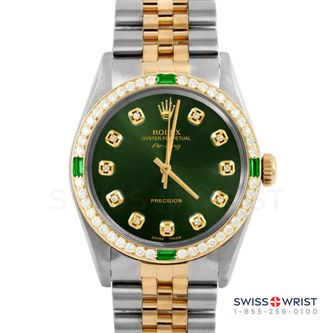 Rolex Air King 34mm | 5500-TT-GRN-DIA-AM-4EMD-JBL