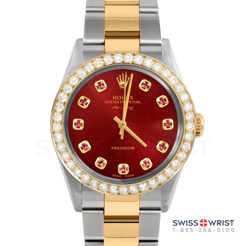 Rolex Air King 34mm | 5500-TT-RED-RBY-AM-2CT-OYS