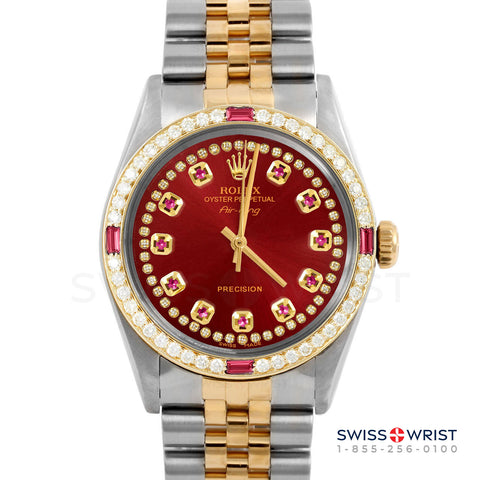 Rolex Air King 34mm | 5500-TT-RED-STRR-4RBY-JBL