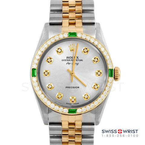 Rolex Air King 34mm | 5500-TT-SLV-DIA-AM-4EMD-JBL